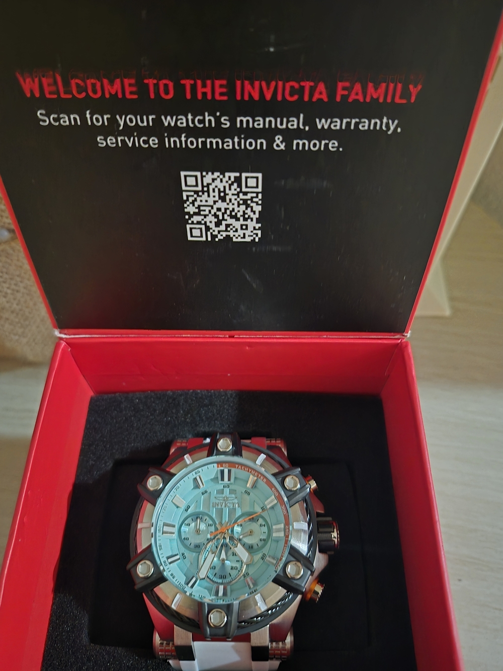 Invicta Stainless Steel Chronograph Watch in Light Blue